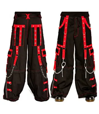 Gothic Mens Gothic Cool Cyber Bondage Baggy Shorts
